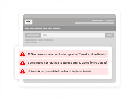 Image of managing your archive boxes using our online portal